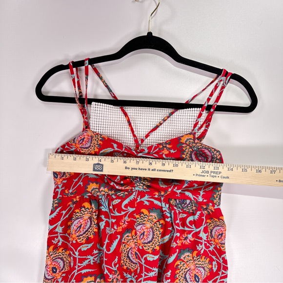 Anthropologie Women’s Red Paisley Wide Leg Jumpsuit XS - Picture 15 of 15
